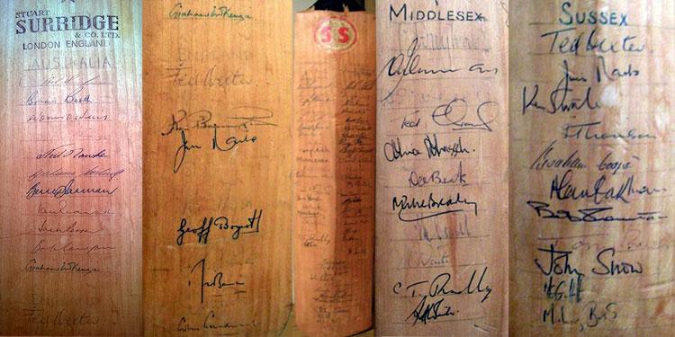 1964 ENGLAND v AUSTRALIA ASHES SERIES SIGNED STUART SURRIDGE CRICKET BAT