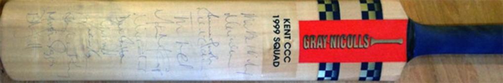 1999-Kent-cricket-memorabilia-club-signed-gray-nicolls-bat-full-size-KCCC-squad-autograph-fleming-ealham-rob-key-fulton-ed-smith-marsh-saggers-spitfires