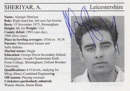 Alamgir-Sheriyar-autograph-signed-leicestershire-cricket-memorabilia-leics-ccc-batsman-whos-who-signature