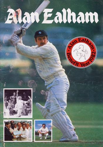 Alan-Ealham-autograph-signed-Kent-cricket-memorabilia-KCCC-spitfires-county-1982-benefit-year-testimonial-brochure-signature-flying-pig