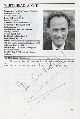 Alan-Whitehead-autograph-signed-somerset-cricket-memorabilia-umpire-whos-who-signature