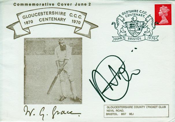 Alex-Gidman-autograph signed Gloucs CCC cricket memorabilia signed-wg-Grace-FDC-first day cover-signature