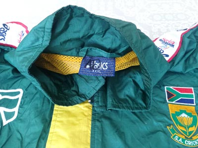 Allan-Donald-signed-Warwickshire-cricket-memorabilia-south-africa-1999-world-cup-track-suit-training-warm-up-white-lightning-fast-bowler-proteas-coach