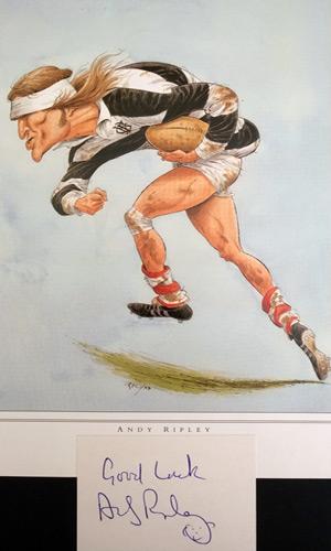 Andy-Ripley-autograph-signed-rugby-memorabilia-England-Rosslyn-Park-John-Ireland-print-Superstars