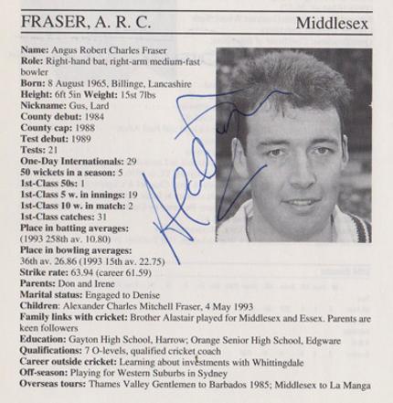 Angus-Fraser-autograph-signed-middlesex-cricket-memorabilia-signature-middx-ccc-gus-england-fast-bowler-coach-1995-county-cricketers-whos-who