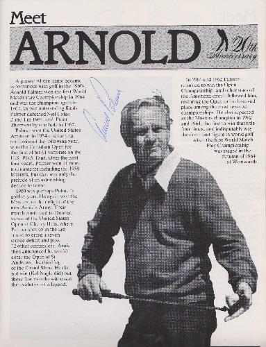 Arnold Palmer autograph signed 1983 suntory world matchplay programme wentworth arnie golf memorabilia signature
