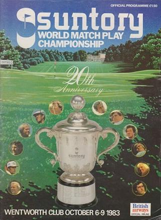 Arnold Palmer autograph signed 1983 suntory world matchplay programme wentworth golf memorabilia signature arnie