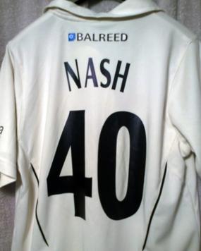 BRENDAN-NASH-memorabilia-Brendan-Nash-autograph-signed-Kent-cricket-memorabilia-KCCC-zip-up-Balreed-Cardy-Samurai-cricket-shirt-number-40-Australia-West-Indies