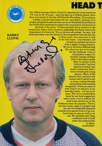 Barry-Lloyd-autograph-signed-Brighton-Hove-Albion-Football-memorabilia-BHA-fc-1984-manager-Fulham