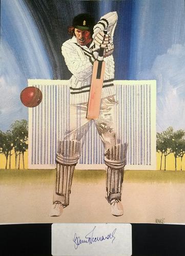 Barry-Richards-autograph-signed-cricket-memorabilia-Hampshire-CCC-South-Africa-Hants-WSC-John Ireland print