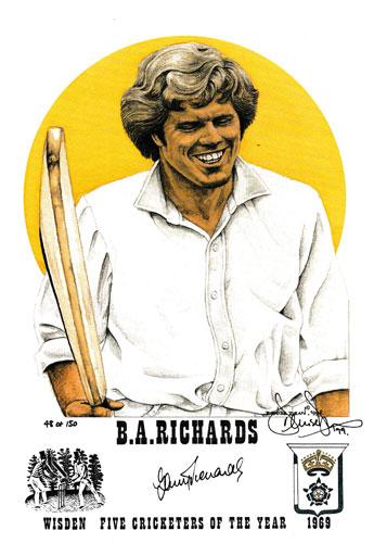 Barry-richards-autograph-signed-south-africa-cricket-memorabilia-hants-ccc-1969-wisden-cricketer-of-the-year-denise-dean-artist
