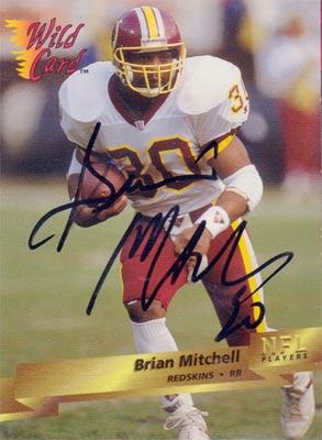 Brian-Mitchell-autograph-signed-Washington-Redskins-NFL-memorabilia-trading-card-running-back-rb-kick-returner-nfl-american-football