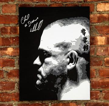 CHUCK-LIDDELL-memorabilia-signed-UFC-memorabilia-Mike-Ramirez-painting-artwork-autograph-Ultimate-Fighting-Championships-MMA-Iceman-wall