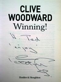 SIR CLIVE WOODWARD (2003 World Cup winning coach) signed Rugby Book
