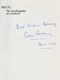 COLIN-COWDREY-autograph-signed-autobiography-of-a-cricketer-kent-cricket-memorabilia-england-captain-MCC-signature-1976-dedicated-200
