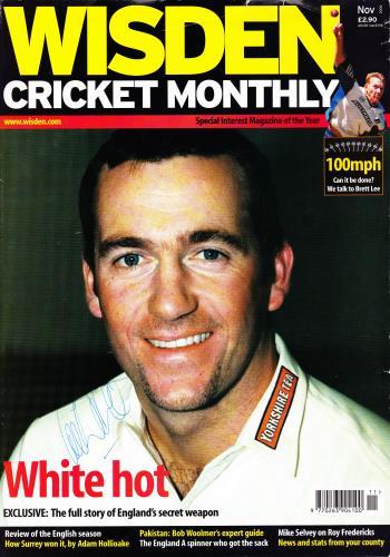 CRAIG WHITE autograph signed Wisden Monthly magazine cover Yorkshire cricket memorabilia yorks CCC england all rounder