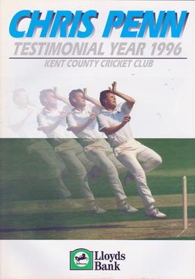 Chris-Penn-autograph-signed-Kent-Cricket-memorabilia-1996-benefit-brochure-kccc-testimonial-signature