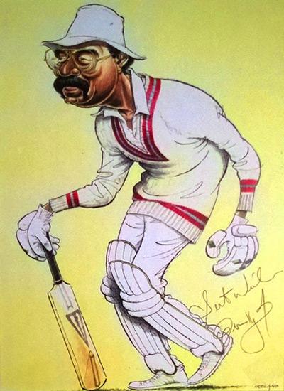 CLIVE LLOYD memorabilia signed West Indies print John Ireland autograph