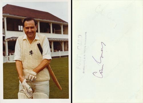 Colin-Cowdrey-signed-kent-cricket-postcard-kccc-mcc-england-st-lawrence-ground pavilion