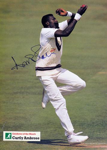 Curtley-Ambrose-autograph-signed-West-Indies-cricket-memorabilia-cricketer-photo-poster