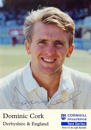DOMINIC CORK Derbys CCC England signed Test Match autograph card cricket memorabilia