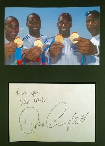 Darren-Campbell-autograph-signed-athletics-memorabilia-2004-Sydney-Olympics-Games-4-x-100m-relay-gold-medal-champion