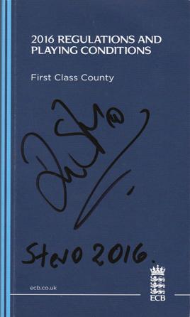 Darren-Stevens-memorabilia-Darren-Stevens-autograph-signed-Kent-cricket-memorabilia-Stevo-2016-benefit-year-ECB-Rule-Book-Regulations-playing-conditions-KCCC