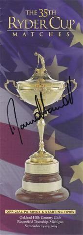 DAVID HOWELL  Signed 35th Ryder Cup  Official Pairings & Start Times booklet.