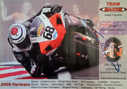 David-Johnson-autograph-Davo-signed-motor-cycling-memorabilia-Team-Maxxis-Adept-Yamaha-BSB-British-Superbike-Championship-68-2009