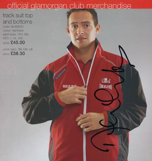 Dean-Cosker-autograph-signed-Glamorgan-cricket-memorabilia-off-spin-bowler-signature-wales-official-club-merchandise-fashion-shoot-clothing