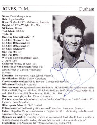 Dean-Jones-autograph-signed-Australia-cricket-memorabilia-batsman-all-rounder-aussie-durham-ccc-playfair whos who