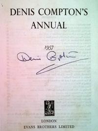 DENIS COMPTON (Middx & England) signed copy of