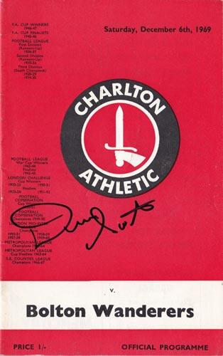 Dennis-Booth-autograph-signed-charlton-athletic-football-memorabilia-addicks-programme-1969-bolton-wanderers-valiants-the-valley-cafc