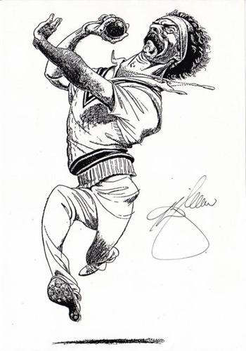 DENNIS LILLEE signed Australia caricature