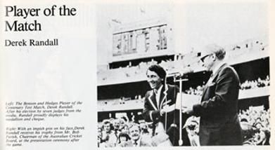 Derek-Randall-memorabilia-1977-Centenrary-Ashes-Test-brochure-Man-of-Match-award-cricket-memorabilia