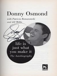 DONNY OSMOND signed copy of