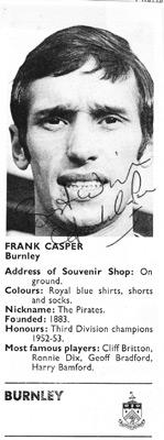 Frank-Casper-autograph-signed-Burnley-FC-football-memorabilia-turf-moor-manager-signature-rotherham-united