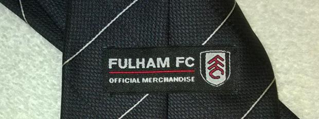 Fulham-FC-football-memorabilia-official-team-logo-tie-necktie-Cottagers-polyester-executive-merchandise