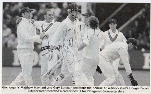 Gary-Butcher-autograph-signed-Glamorgan-cricket-memorabilia-all-rounder-signature-wales