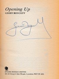 Geoff-Boycott-autograph-signed-yorkshire-cricket-memorabilia-book-autobiography-opening-up-england-boycs
