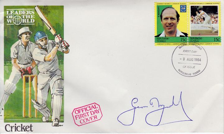 Geoff Boycott signed Tuvalu Cricket First Day Cover