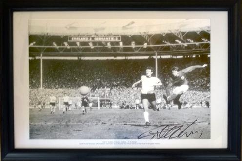 Geoff-Hurst-autograph-Sir-Geoff-Hurst-memorabilia-signed-England-1966-World-Cup-Football-memorabilia-Wembley-Stadum-4-2-West-Germany-hat-trick-third-goal-scorer