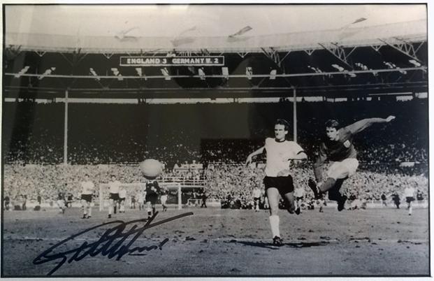 Geoff-Hurst-autograph-Sir-Geoff-Hurst-memorabilia-signed-England-1966-World-Cup-Football-memorabilia-Wembley-Stadum-4-2-West-Germany-hat-trick-third-goal-scorer