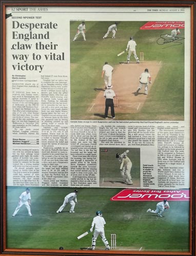 Geraint-Jones-autograph-signed-2005-Ashes-cricket-memorabilia-catch-kasprowicz-edgbaston-test-match-kent-wicket-keeper