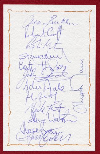 Glamorgan-cricket-memorabilia-signed-team-sheet-Robert-Croft-Alan Butcher-Colin Metson-Dale-Holmes-Derrick-Watkins-Frost-Morris-Cottey-Dragons