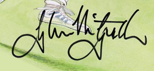 Glenn-McGrath-memorabilia--Australia-cricket-memorabilia-signed-John-Ireland-print-mag-pic-autograph