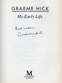 GRAEME HICK (Worcs & England) signed autobiography