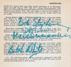 Hampshire-cricket-memorabilia-signed-playfair-whos-who-hants-CCC-bob-stephenson-david-turner-keith-wheatley-butch-white
