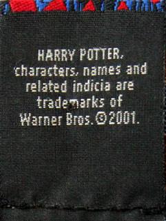 Harry Potter Quidditch silk necktie label 300