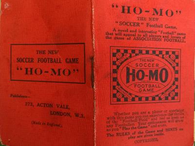 Ho-Mo-Football-the-new-soccer-game-vintage-table-dice-skill-tactics-box-1930-board-rules-book